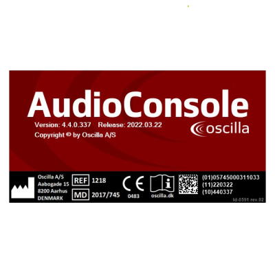 Oscilla AudioConsole MDR approved medical device software